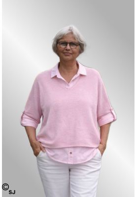 Rosa 2 delt sæt, skjorte og stik, Cathrin