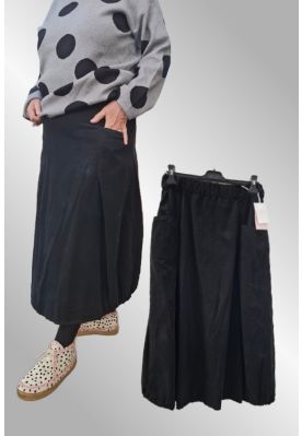 Sort fløjlsnederdel, 242513V