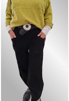 Sort fløjlsbuks 50327