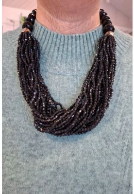 Kraftig sort kæde i blodstens look