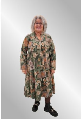 Grøn maxi fløjls kjole, Spri IT 0325