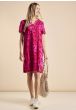 Pink viskose kjole med print, street One 144081