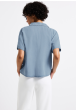 Lys blå denim skjorte med kort ærme, Street One 345721