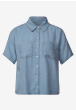 Lys blå denim skjorte med kort ærme, Street One 345721