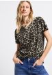 Viskose T-Shirt, Leo print, 323345