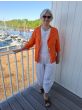 Orange hør blazer/jakke, Happy