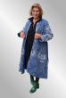 Denim look frakke med broderi