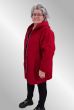 Rød fleece jakke med hætte, 17791