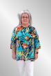 Sort bomulds bluse med multicolor print, AHK 1892
