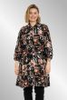 Sort tunika med blomster print, G256008