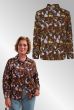 Fløjls skjorte med print, Marta 258042