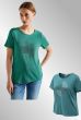 Grøn t-shirt med similisten print, Street One 320189