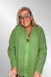 Æble grøn fløjls bluse, 37023