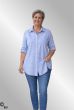 Lyseblå ternet lang skjorte, 75382