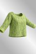 Lime fløjlsbluse med print, 9f3819