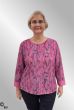Pink fløjlsbluse med print, 9f3819