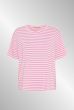 Rosa stribet viskose T-Shirt, Marta 258036
