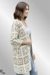 Beige hæklet cardigan AJ667