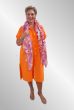 Orange bomulds skjorte kjole / cardigan, Betty XUI