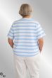 Lyseblå Stribet T-Shirt med gravhund, 26152