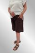 Brun hør shorts 90008-3 IT