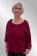 Bordeaux fløjls bluse, F1300