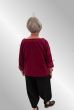 Bordeaux fløjls bluse, F1300