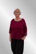 Bordeaux fløjls bluse, F1300
