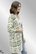 Grøn hæklet cardigan AJ667