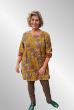Lun tunika i smuk gyldent print, Bella A40-J1