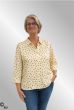 Lys gul skjorte med beige polka prikker, Amber, Amace