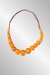 Halskæde i keramiske perler, orange