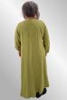 Oliven maxi hørkjole, HPmax0952