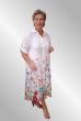 Hvid hørkjole med blomsterprint, Bello Flower