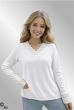 Hvid viskose langærmet t-shirt, 0147