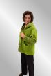 Lime uld fleece jakke med hætte, 90014 Ulit