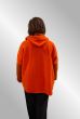 Orange uld fleece jakke med hætte, 90014 Ulit
