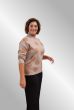 Beige strik bluse med høj hals, dot ME7029