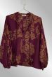 Bordeaux bluse med print, Caban Mentor6359