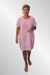 Pink stribet viskose/hør kjole, Rayas