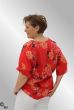 Rød printet bomulds bluse, Pippilia