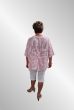 Rosa bomulds bluse med grafisk print, Italien 90007