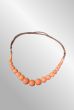 Halskæde i keramiske perler, rosa / koral