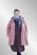 Rosa uldjakke, med brun dots, AKH, 2030