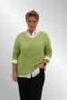 Lime grøn strikbluse med stjerne, Viggy