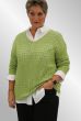 Lime grøn strikbluse med stjerne, Viggy