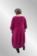Fuxia farvet fløjls kjole, TF24216a