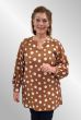 Brun tunika med hvide dots str 38, W34658