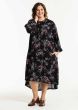 Sort print kjole i skønne farver, Annica, G235051