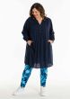 Navy viskose hør tunika, G241009
